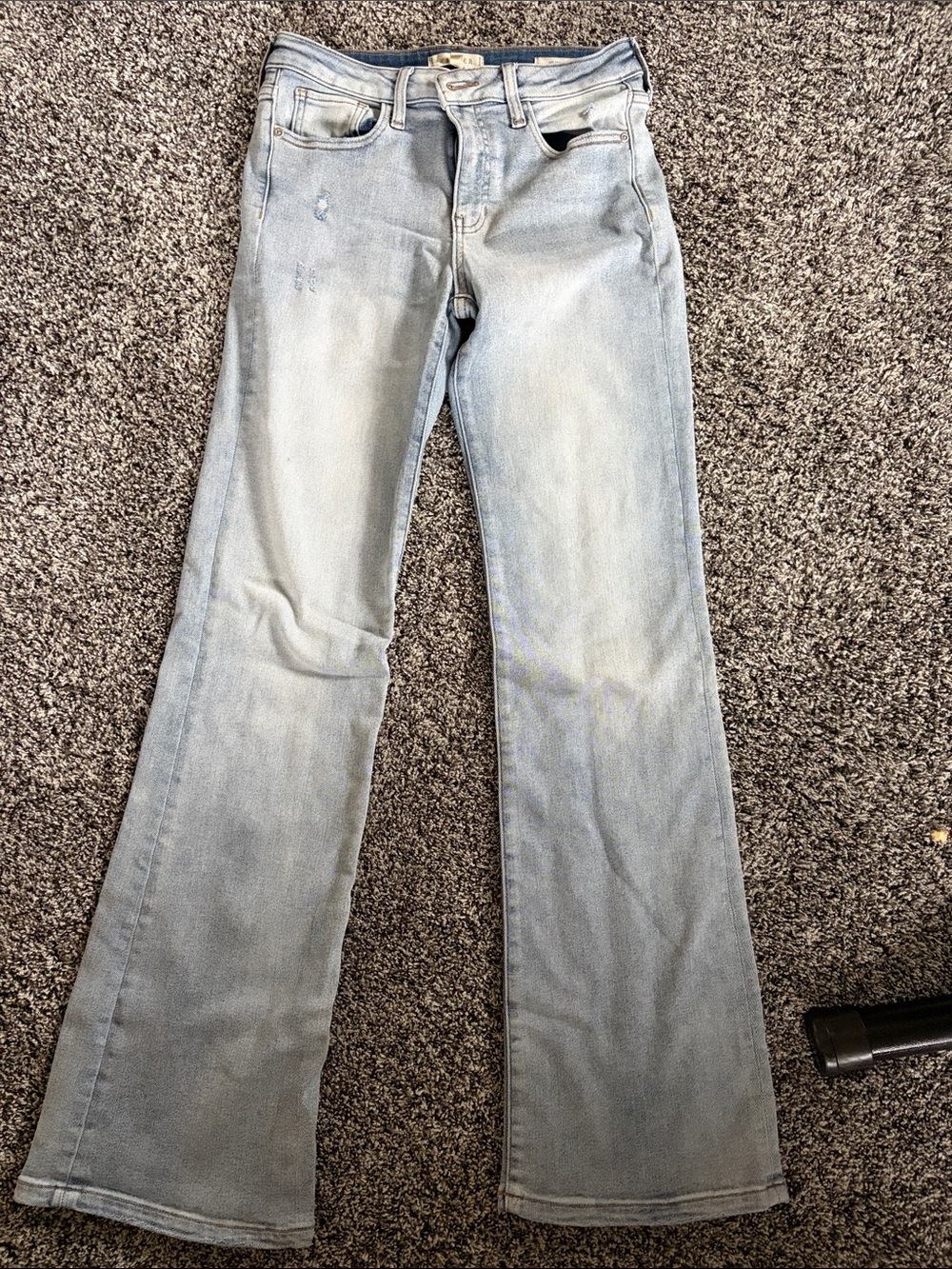 Light Wash Flare Jeans for Women - Vintage-Inspired Light Blue